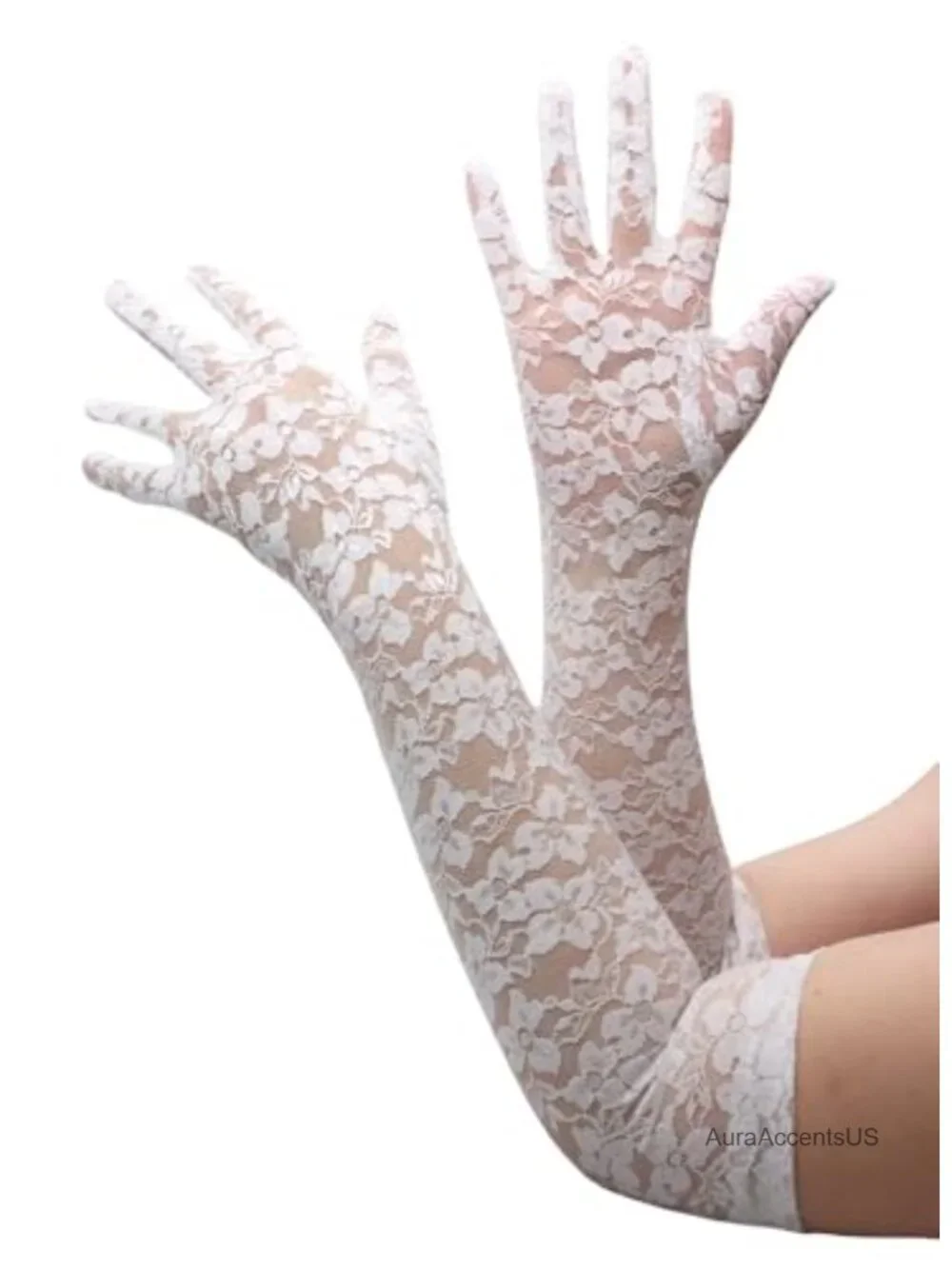Women's Lace Opera Gloves Elbow Length Bridal Prom Long Gloves